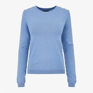 OCHNIK NWOT Long Sleeve Knit Sweater Top, Gold Button Detail, Size Small